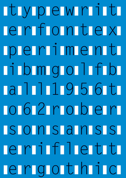 Typo-Plakat Letter Gothic